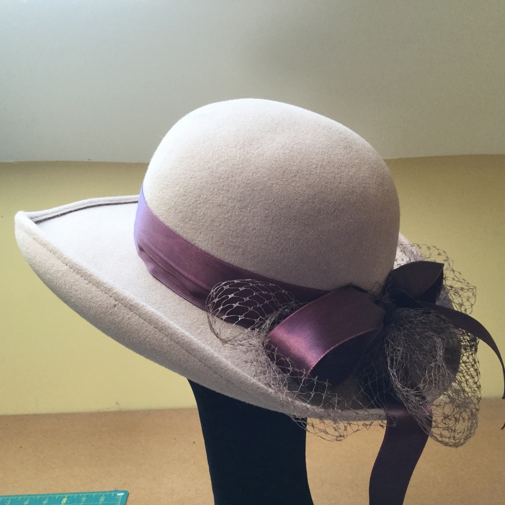 Tan Felt Rolled Brim $15